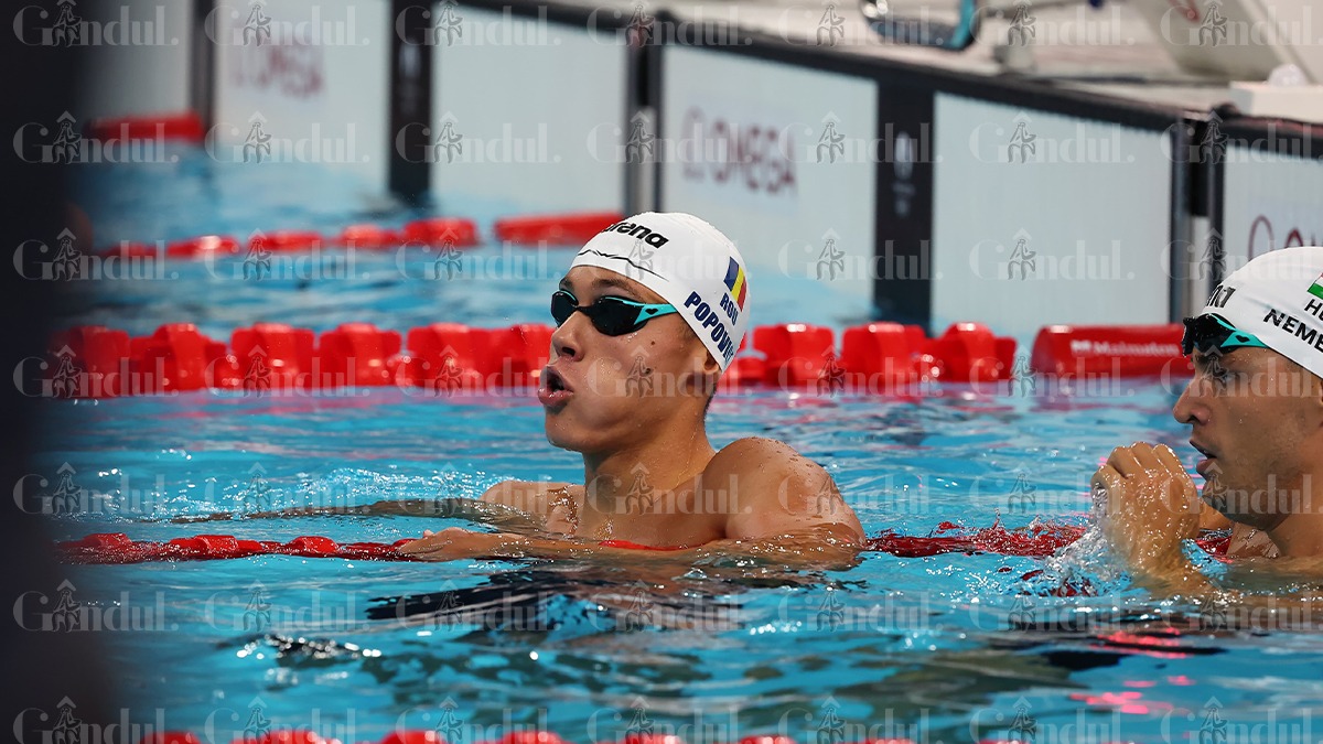 David Popovici în FINALA de 100m liber de la Paris. Marele eveniment, mâine de la ora 23.39