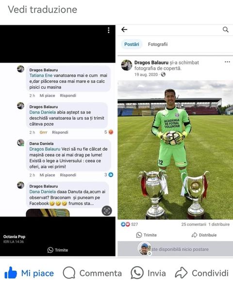 Fotbalistul Dragoș Balauru rămâne FĂRĂ contract după o postare revoltătoare pe Facebook: „Îmi place să calc pisici cu mașina”