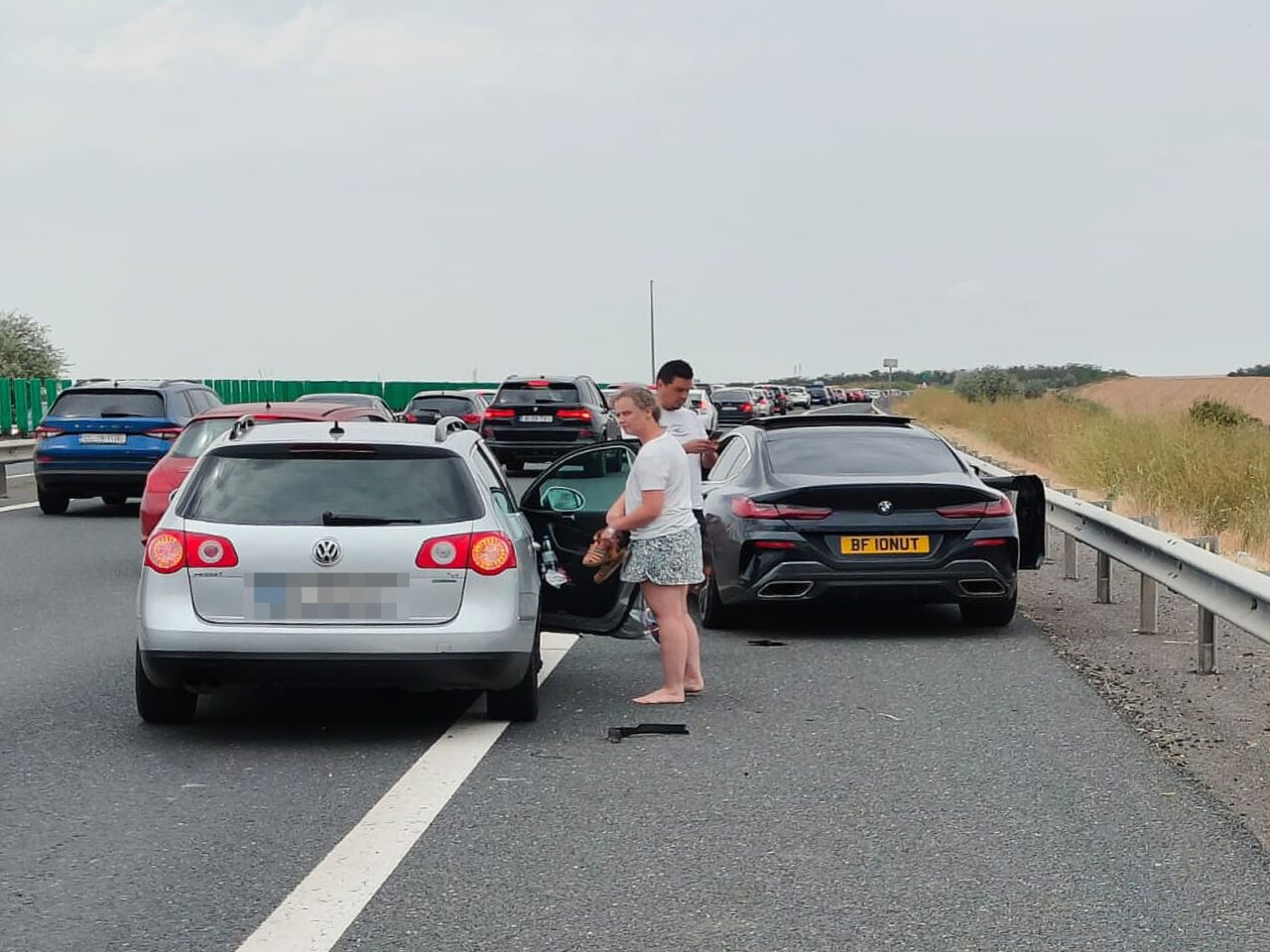 Cum a făcut accident Ionuț din Anglia pe Autostrada Soarelui. A rămas de ,,urgență” fără permis