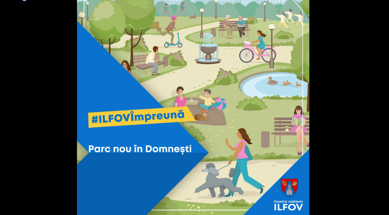 Va fi amenajat un PARC nou în Domnești/Primăria și Consiliul Județean ILFOV investesc cca 16 MILIOANE de lei