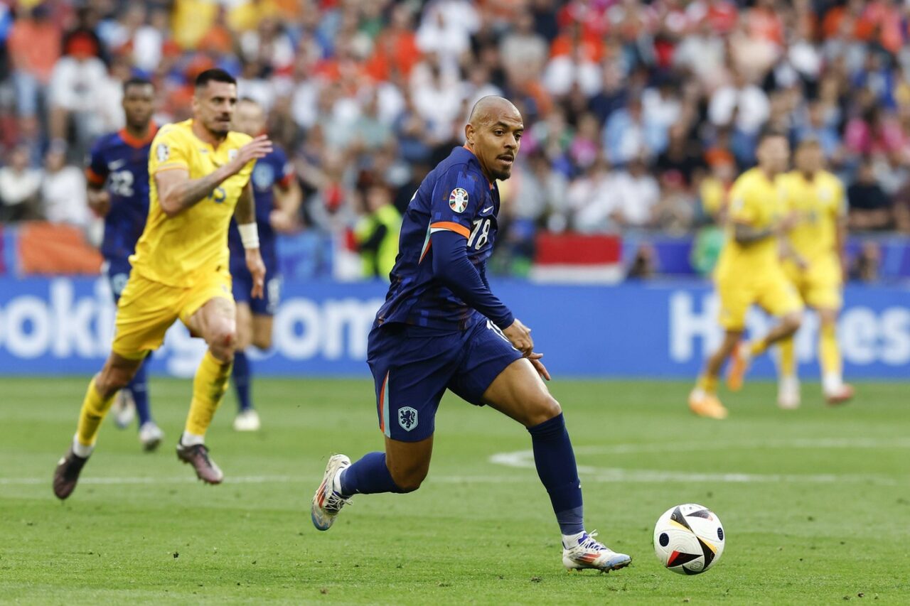 Donyell Malen înscrie al doilea gol pentru Olanda. Sursa Foto: Profimedia 