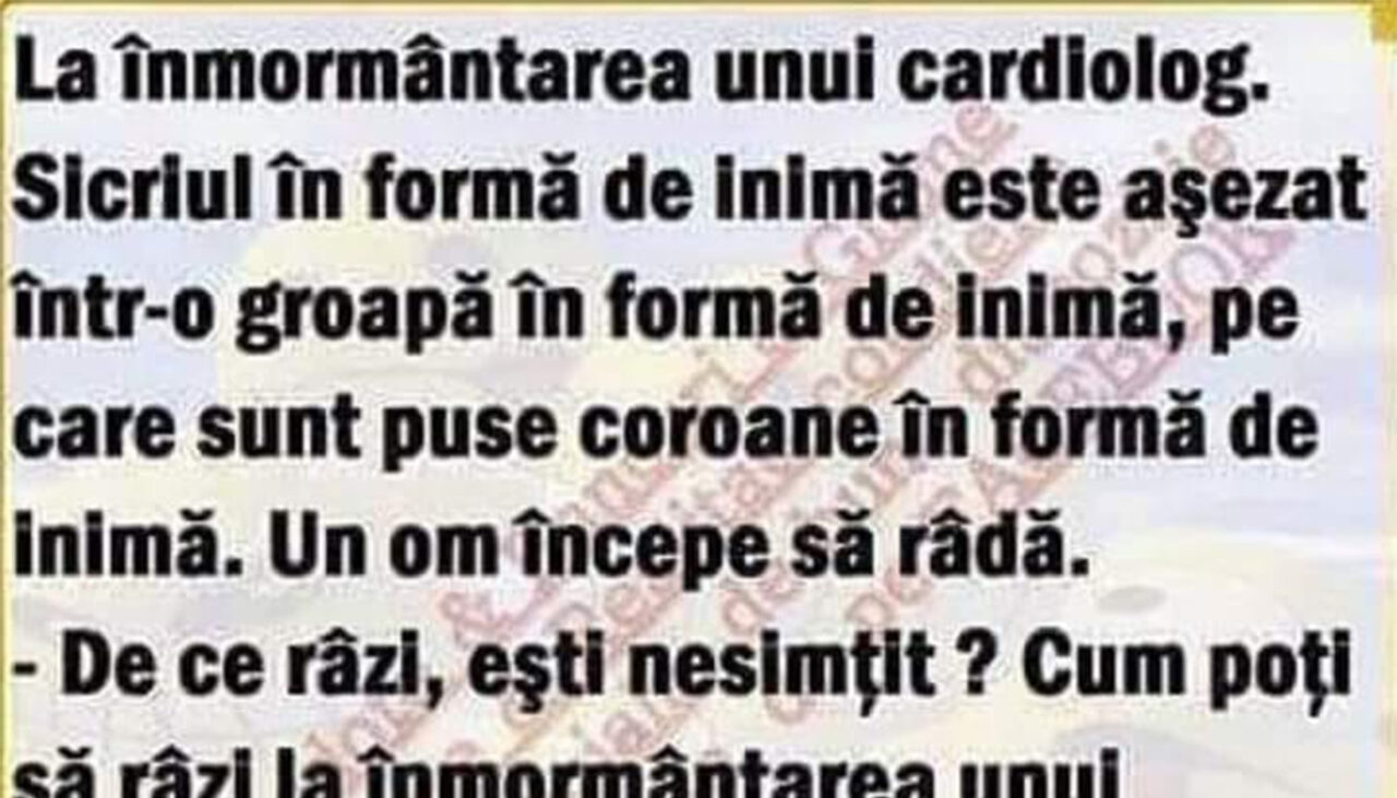 Bancul de vineri | Înmormântarea unui cardiolog