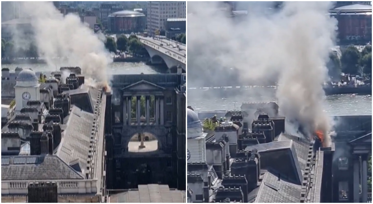 LONDRA. Arde Somerset House, important centru cultural din capitala Angliei!