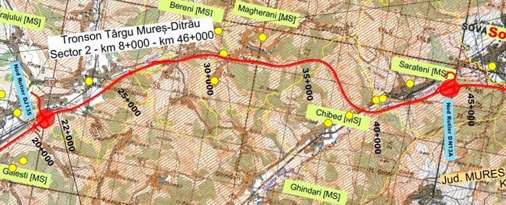 Două oferte, din partea unor companii din TURCIA, pentru construcția lotului Miercurea Nirajului – Sărățeni, Autostrada Unirii