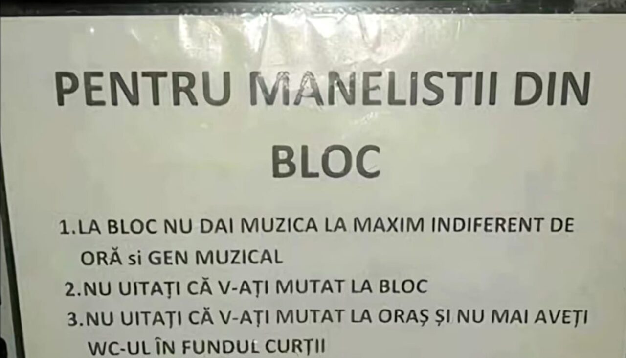 Bancul de sâmbătă | Pentru maneliștii din bloc