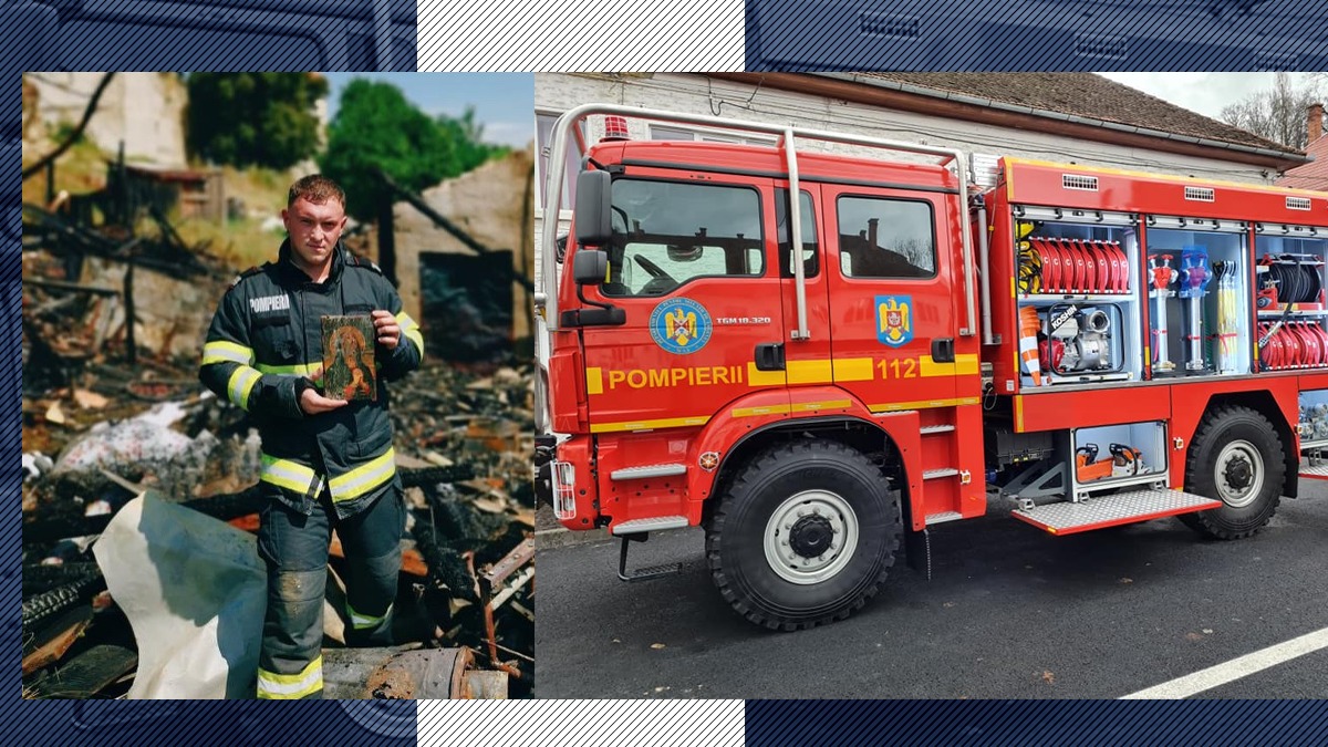 Un singur obiect a rămas intact într-o clădire DISTRUSĂ de un incendiu în Bistrița-Năsăud. Ce au găsit pompierii