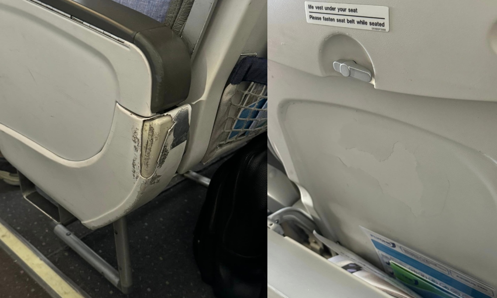 IMAGINI deplorabile cu mizeria de la bordul unui avion. Directorul ANPC: „Prețul biletelor crește, iar curăţenia este uneori inexistentă