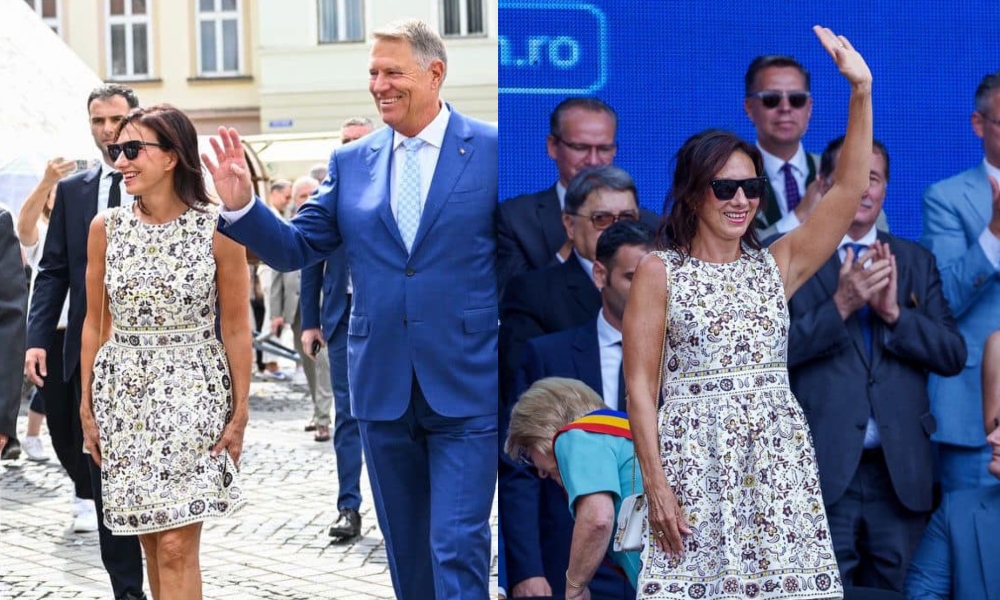 Cât a costat ROCHIA purtată de Carmen Iohannis la un eveniment din Sibiu. Prima-doamnă a renunțat la designerii români, pentru un brand AMERICAN
