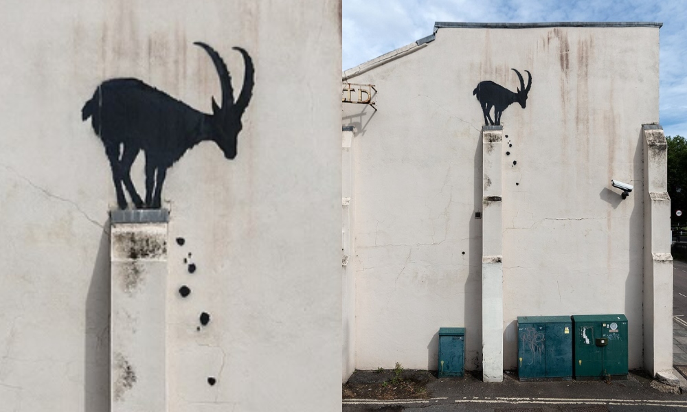 O nouă lucrare a celebrului artist stradal Bansky a apărut pe o clădire din Londra