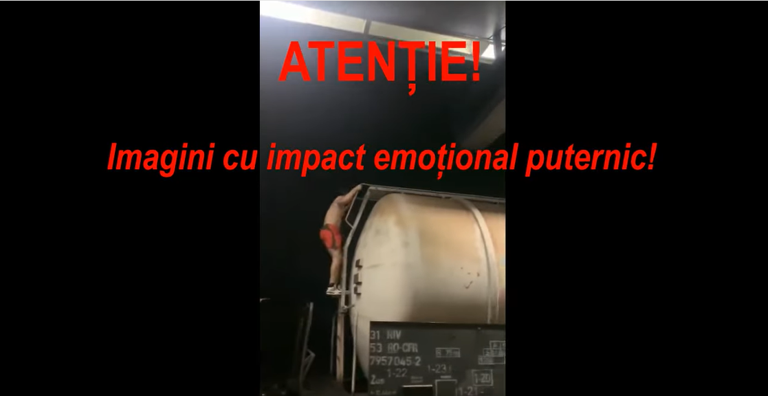 Moarte cumplită pentru un tânăr de 19 ani. Acesta s-a ELECTROCUTAT, după ce s-a urcat pe un vagon al trenului. Momentul fatal, surprins pe imagini