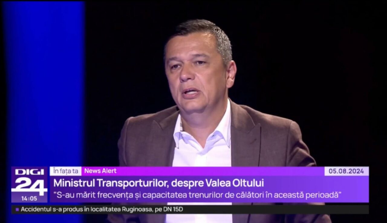 Sorin Grindeanu, despre lucrările pe Valea Oltului: Termenul era 9 august. Nu doar că s-a respectat termenul, dar s-a deschis circulația mai repede