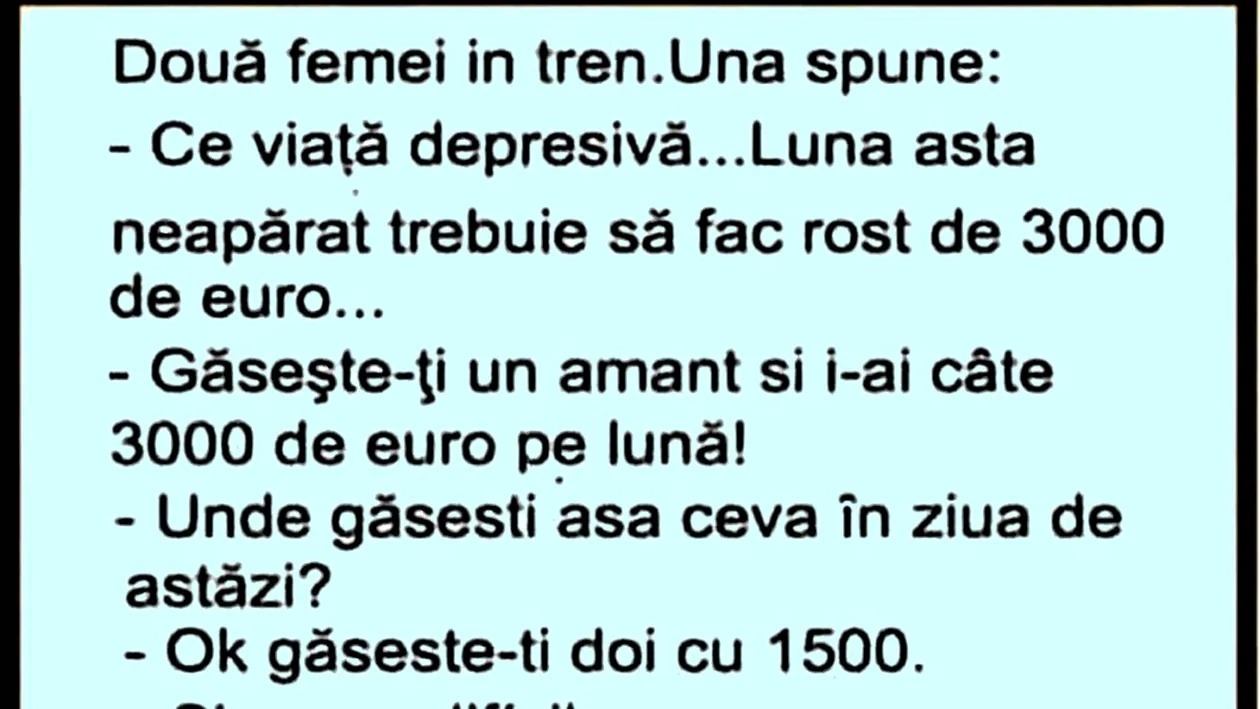 BANCUL ZILEI | Două femei în tren: „Luna asta trebuie să fac rost de 3.000 de euro”