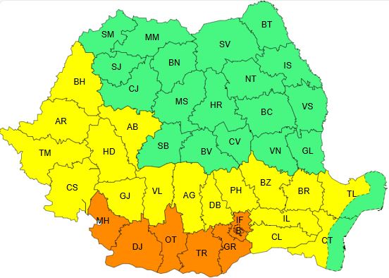ANM a emis noi avertizări de caniculă. Bucureștiul se topește la peste 38 de grade Celsius