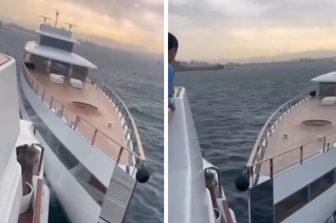 CIOCNIRE „de lux” între iaht-uri. Fosta ambarcațiune a lui Steve Jobs s-a lovit cu un alt superiaht în largul coastei din Napoli – VIDEO