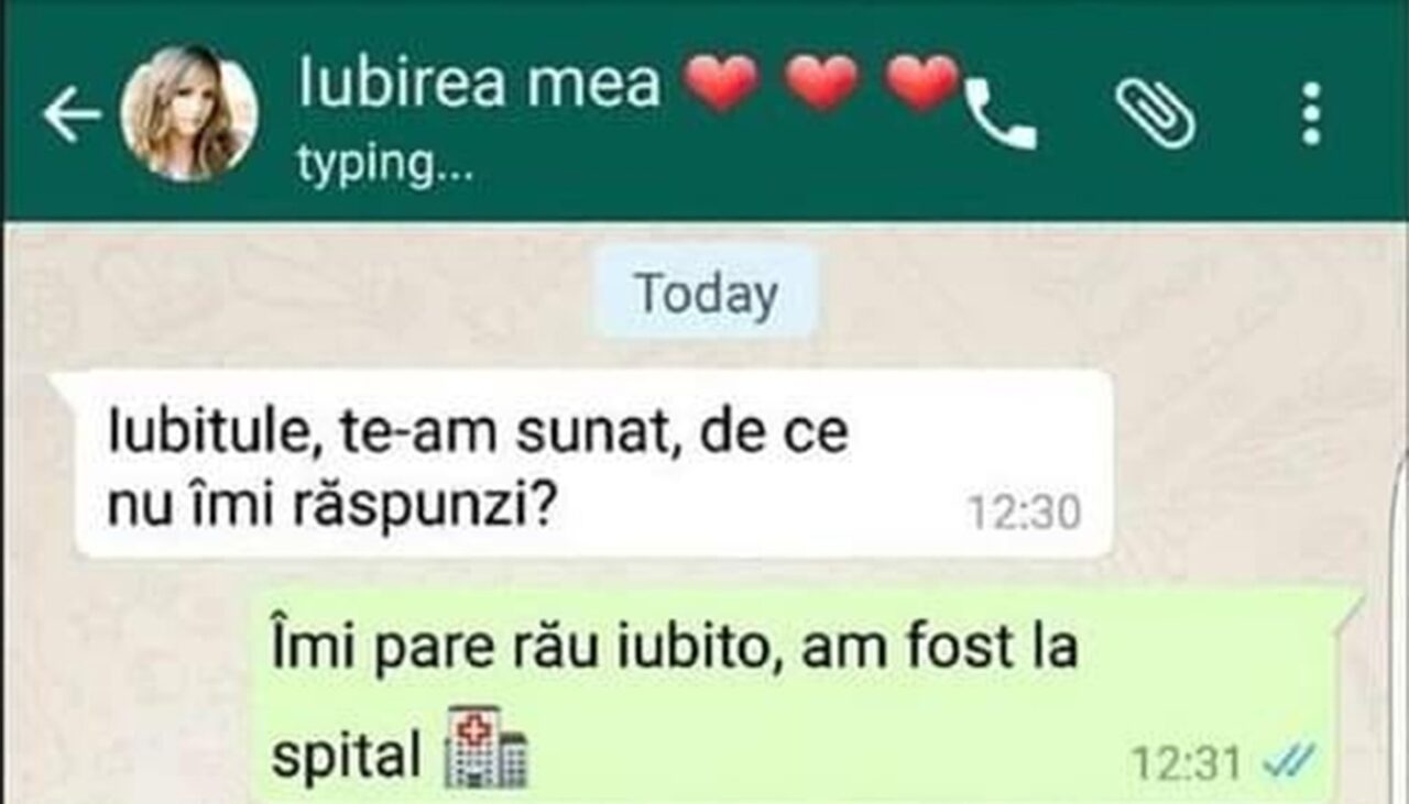 Bancul de vineri | „Iubitule, te-am sunat. De ce nu-mi răspunzi?”