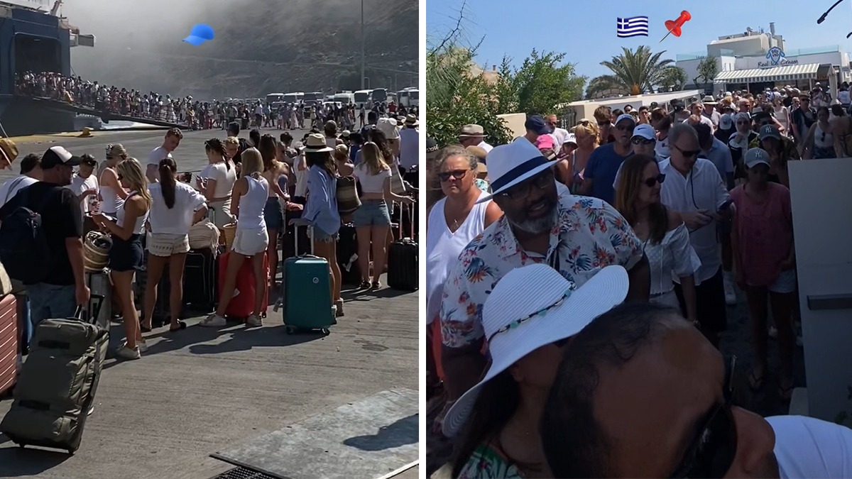 Debarcarea din Normandia în Santorini. Insula se SCUFUNDĂ sub turiști