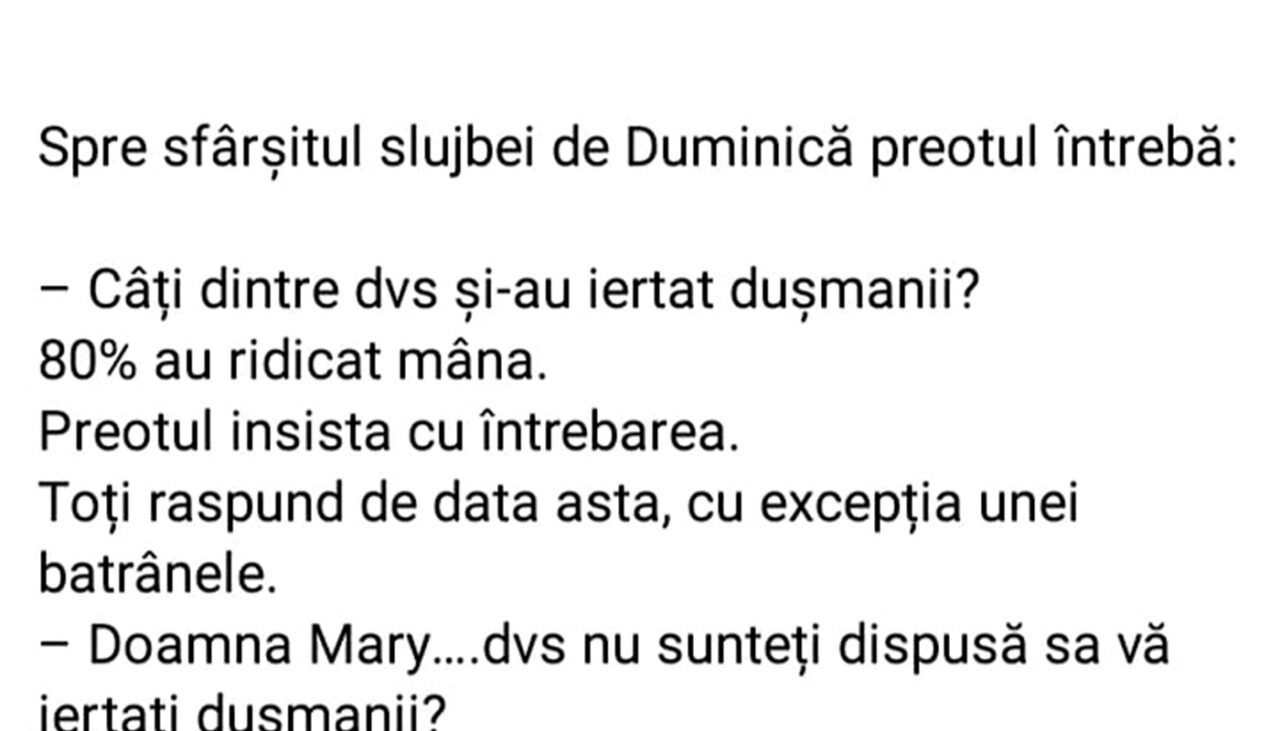 BANCUL ZILEI | Doamna Mary și slujba de duminică