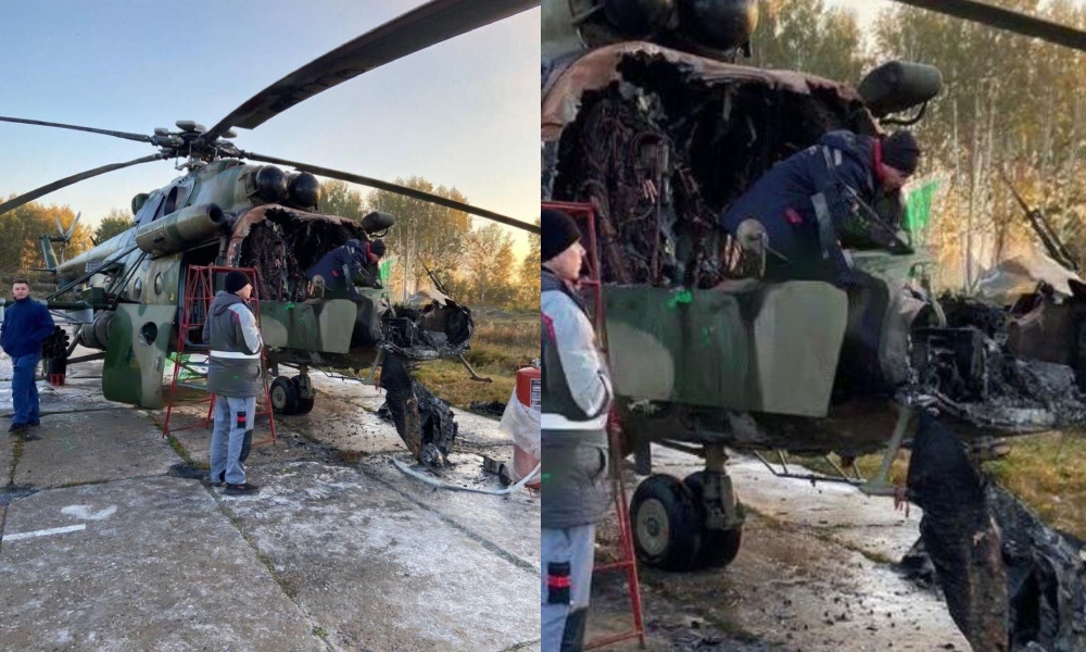 Doi copii din Rusia au INCENDIAT un elicopter militar, după ce un necunoscut le-a promis 20.000 de dolari