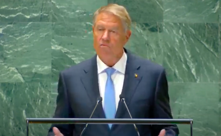 Klaus Iohannis, de la ONU: ,,România sprijină pe deplin Inițiativa de Pace a Președintelui Zelenski”
