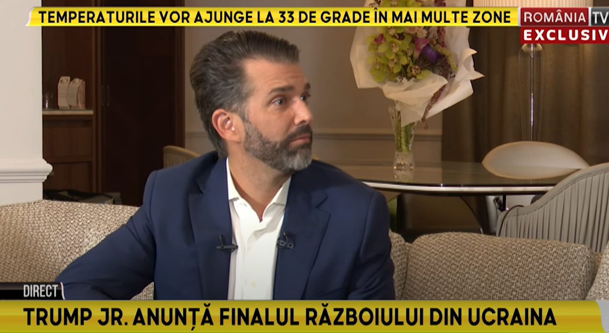 Donald Trump Jr., despre războiul din Ucraina: Se va încheia atunci când nu vom mai trimite FONDURI. SUA a investit 250 de miliarde de dolari