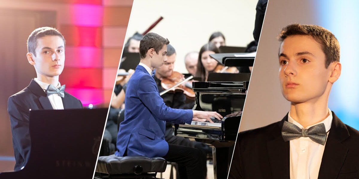 O POVESTE pe aripile muzicii. Ruben Ghidiceanu, tânărul care are muzica în ADN: „Se pare că, din burta mamei, reacționam bine la Vivaldi”