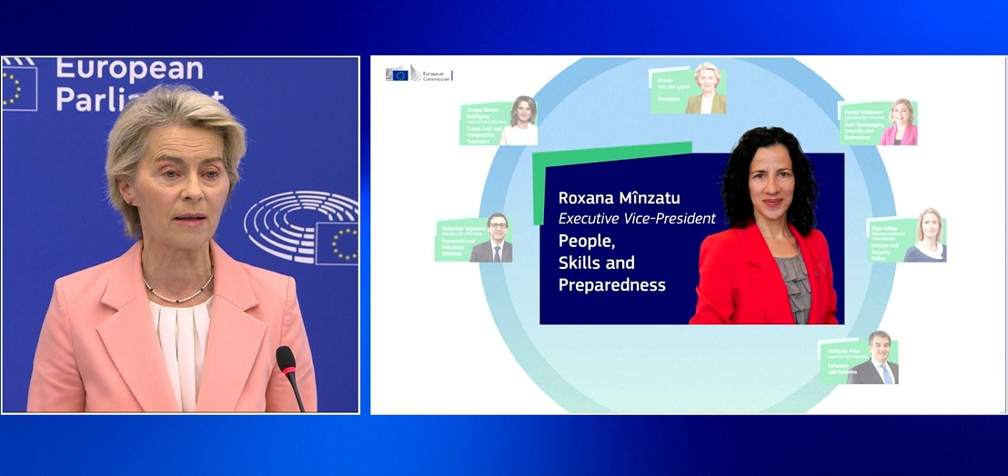 Roxana Mînzatu, numită VICEPREȘEDINTE al Comisiei Europene cu portofoliul pentru Competențe și Educație, Locuri de muncă și Drepturi sociale