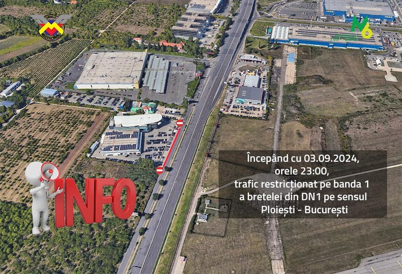 Restricții de Circuație pe DN1, pe sensul PLOIEȘTI-BUCUREȘTI, până în 2025!