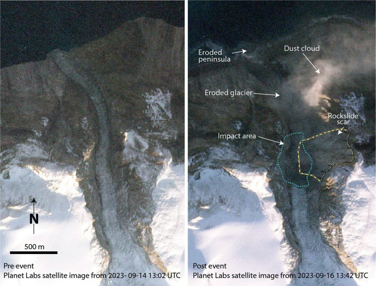 Fenomene geologice stranii: PĂMÂNTUL s-a cutremurat timp de nouă zile după un tsunami produs în Groenlanda