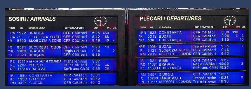 Întârzieri MAJORE pentru două trenuri de călători din cauza defectării unui tren de marfă / Incidentul a avut loc între stațiile Merișor și Crivadia
