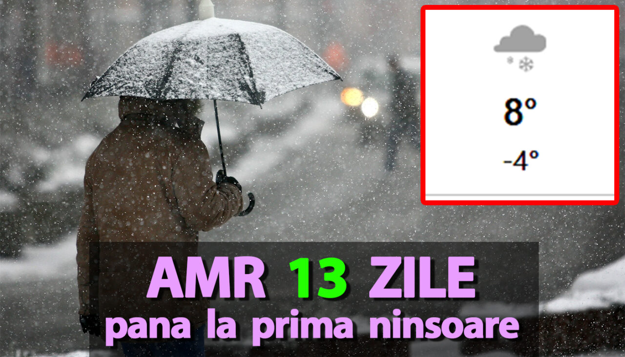 Au mai rămas 13 zile până când vin NINSORILE în România. Meteorologii Weather.com anunță care sunt zonele în care vine iarna