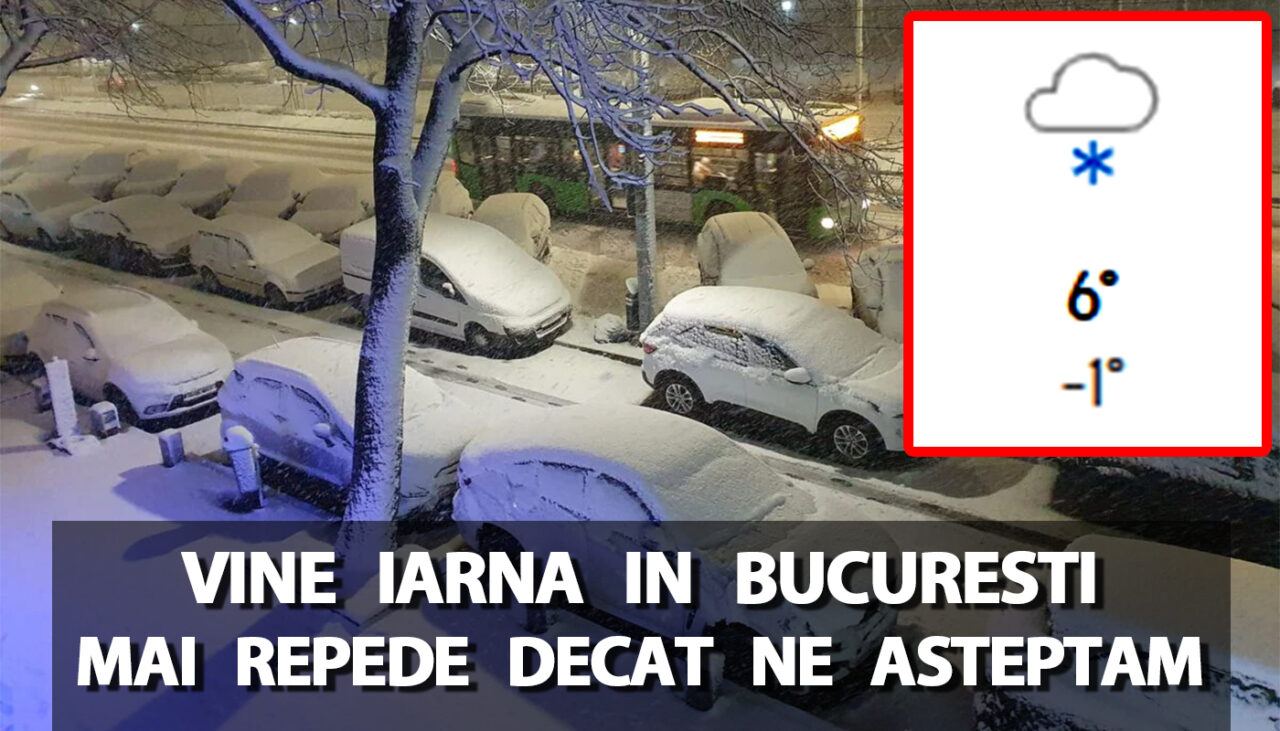 Meteorologii Accuweather au modificat prognoza. Data exactă când va cădea prima zăpadă în București