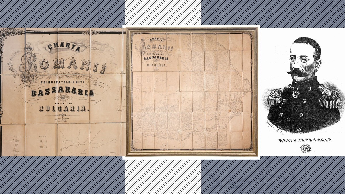 Harta Principatelor Române Unite, realizată în 1860, vândută la LICITAȚIE pentru o sumă-record! „Este un eveniment!”