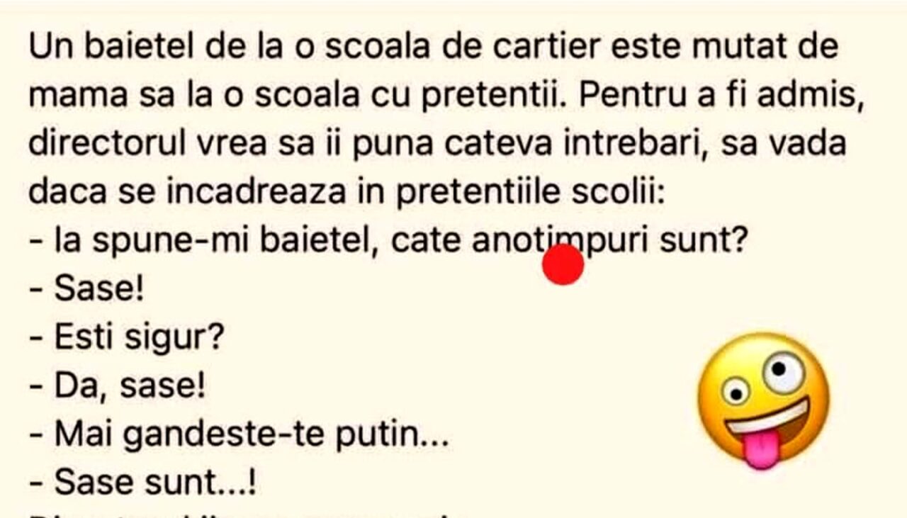 BANCUL ZILEI | „Mihăiță, câte anotimpuri sunt?”