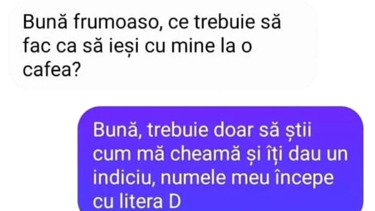 BANC | „Ce trebuie să fac ca să ieși cu mine la o cafea?”