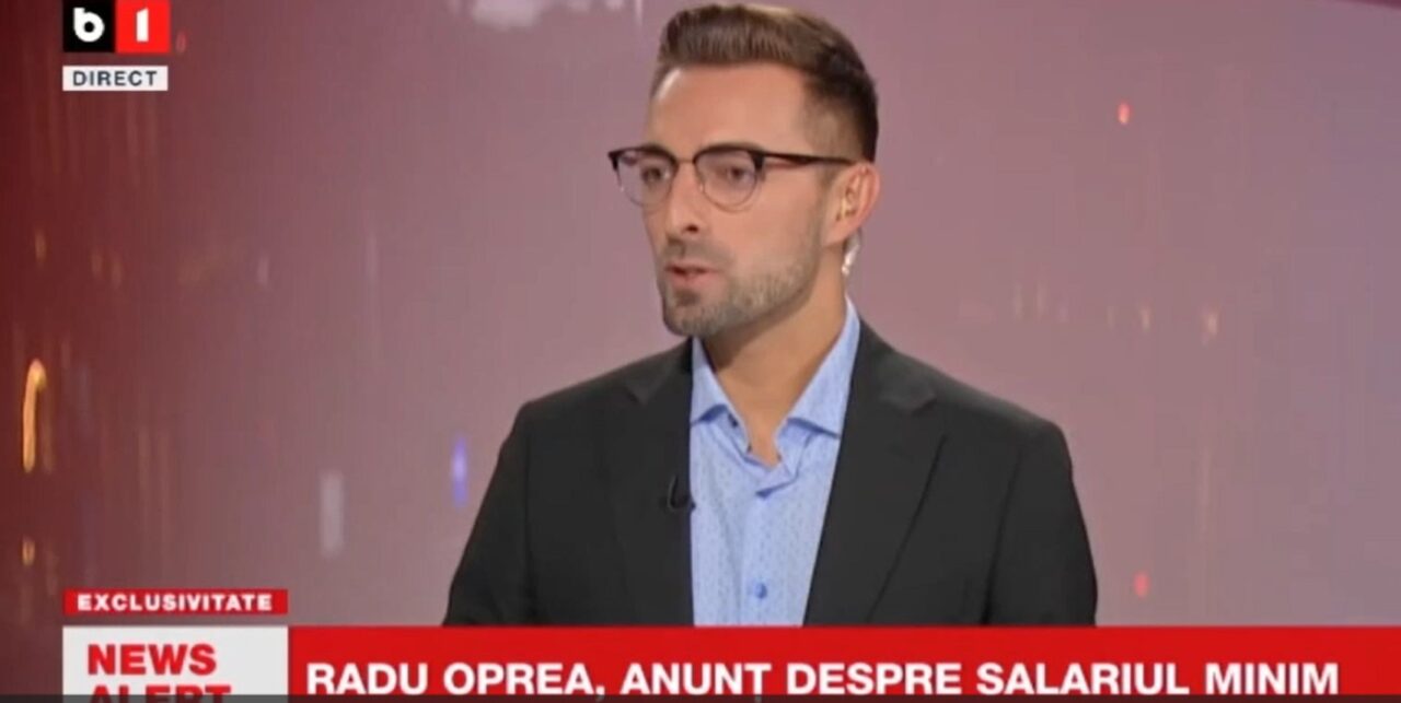 Ministrul Economiei, Radu Oprea, în platou la B1. Vești bune, cresc salariile