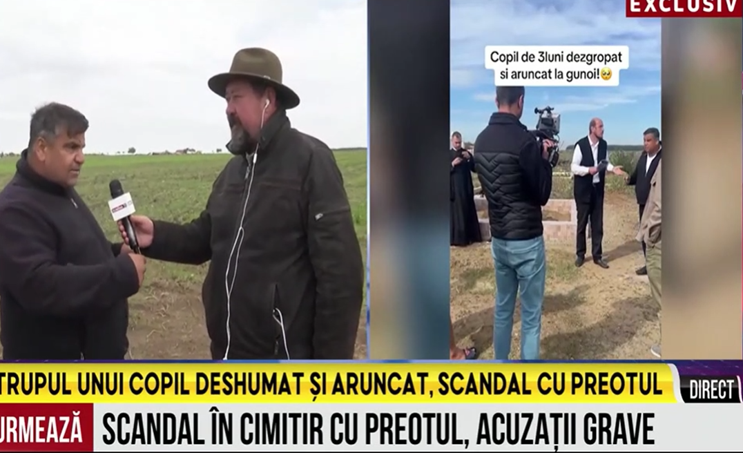 Caz șocant în Frumușani. Preot acuzat de un tată că a deshumat copilul înmormântat cu mulți ani în urmă, pentru a vinde locul de veci altcuiva