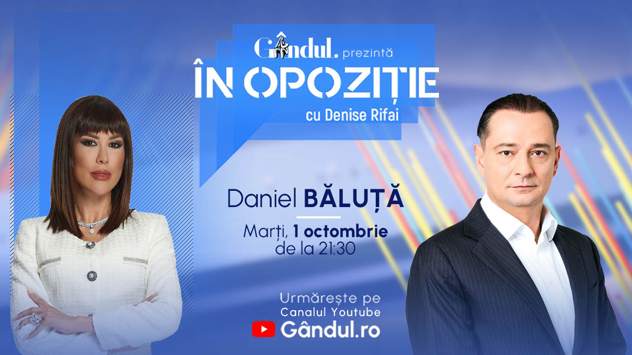 Primarul Daniel BĂLUȚĂ este invitatul emisiunii „În Opoziție cu Denise Rifai”