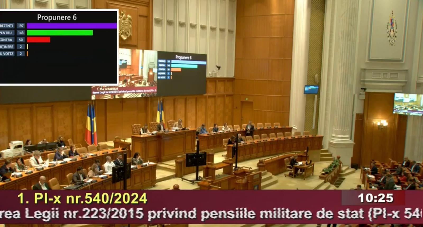 Pensiile militare, în sfârșit indexate: Legea a trecut de Camera Deputaților