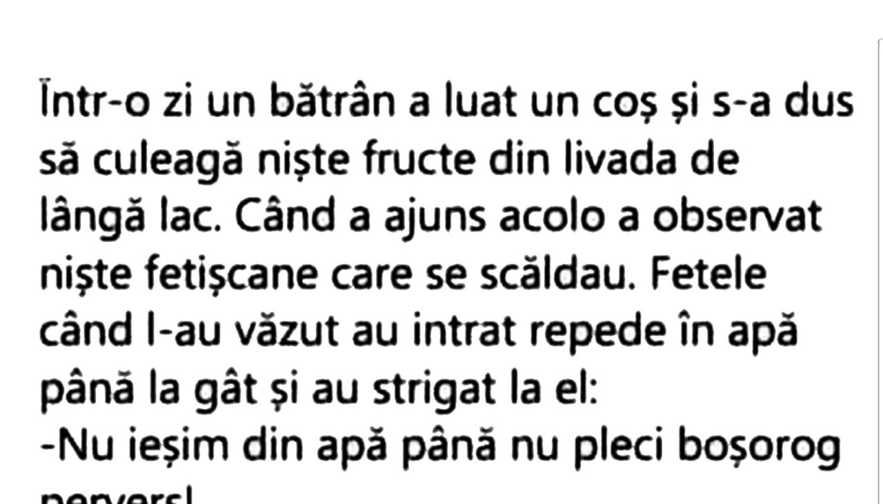 BANCUL ZILEI | Pensionarul și fetișcanele