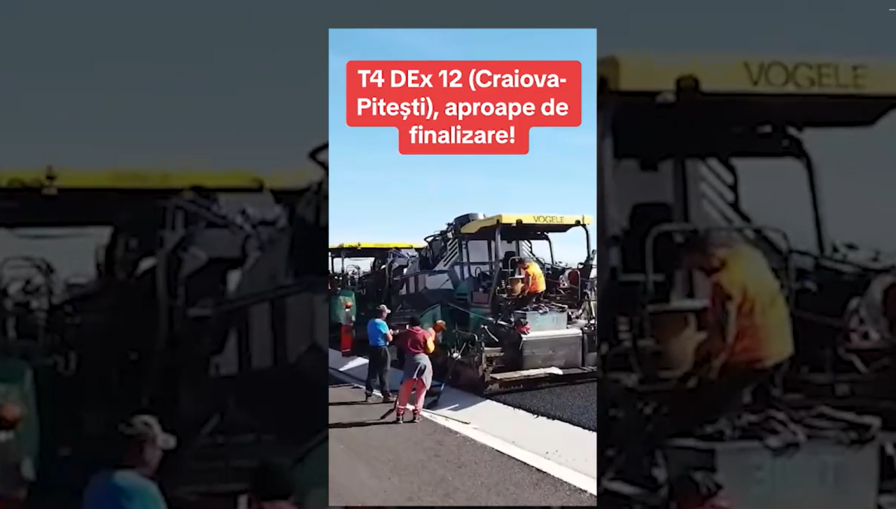 T4 Craiova-Pitești e aproape GATA/Ministrul Sorin GRINDEANU a postat imagini cu lucrările din zonă