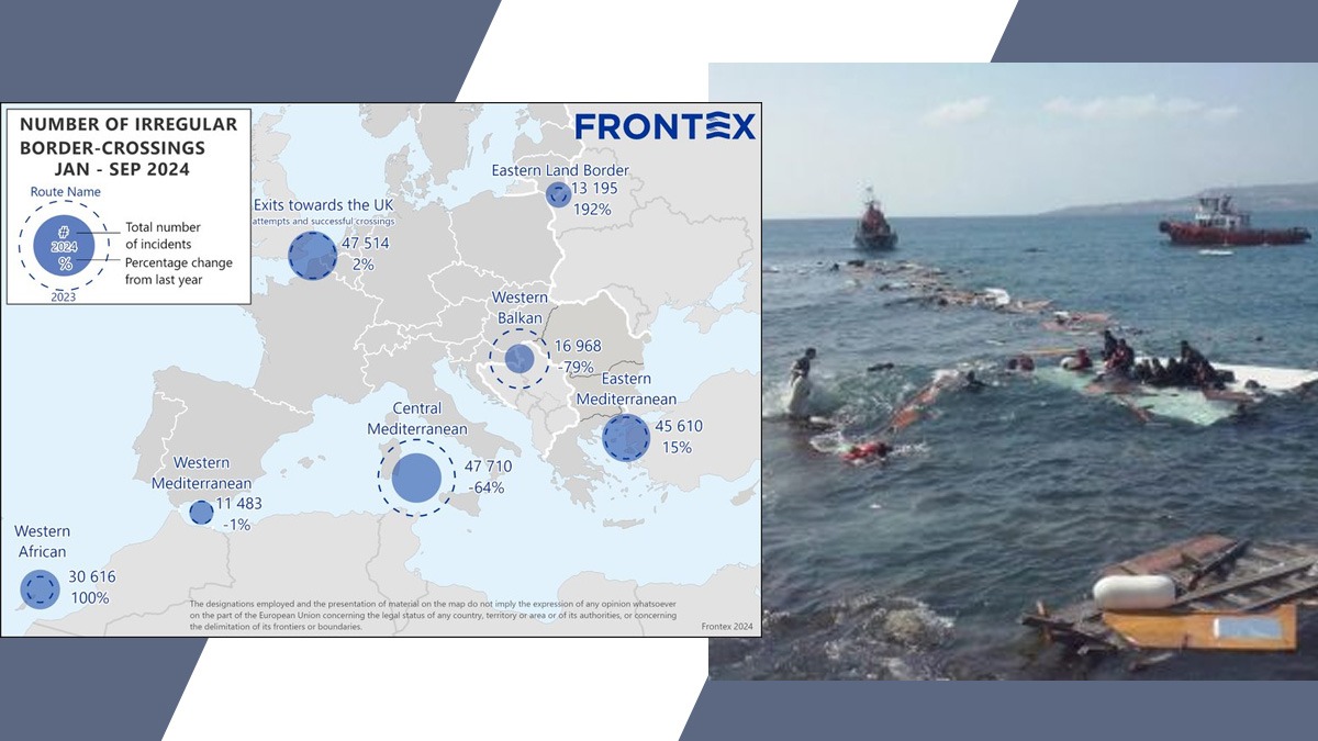 Migrația clandestină în UE a scăzut aproape la jumătate în 2024. Ruta Balcani Vest, ușor mai dificilă. Mediterana, principala cale