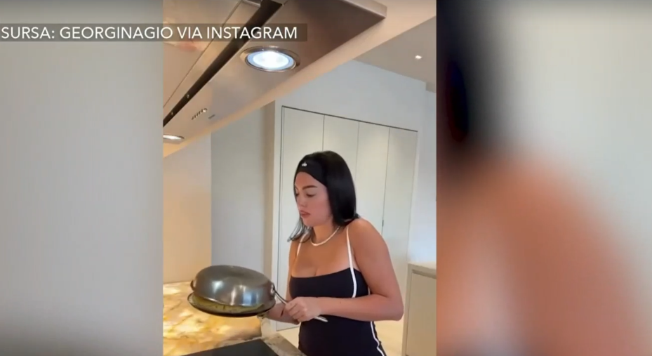 Un videoclip cu iubita lui Cristiano Ronaldo a ajuns VIRAL. Ea s-a filmat in timp ce prepara omleta spaniolă