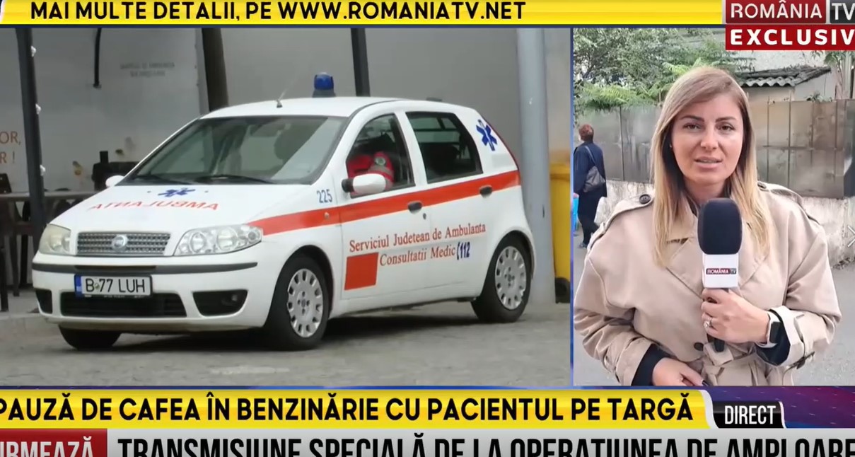 Situație incredibilă în Gorj. O ambulanță, în pauză de cafea, deși avea o pacientă care trebuia operată