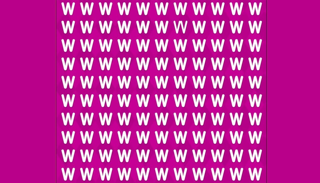 TEST IQ | Nu toate literele din imagine sunt „W”. Găsiți-le pe cele 2 diferite!