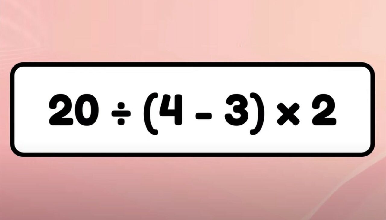 Test de inteligență | Calculați 20:(4-3)x2 = ?