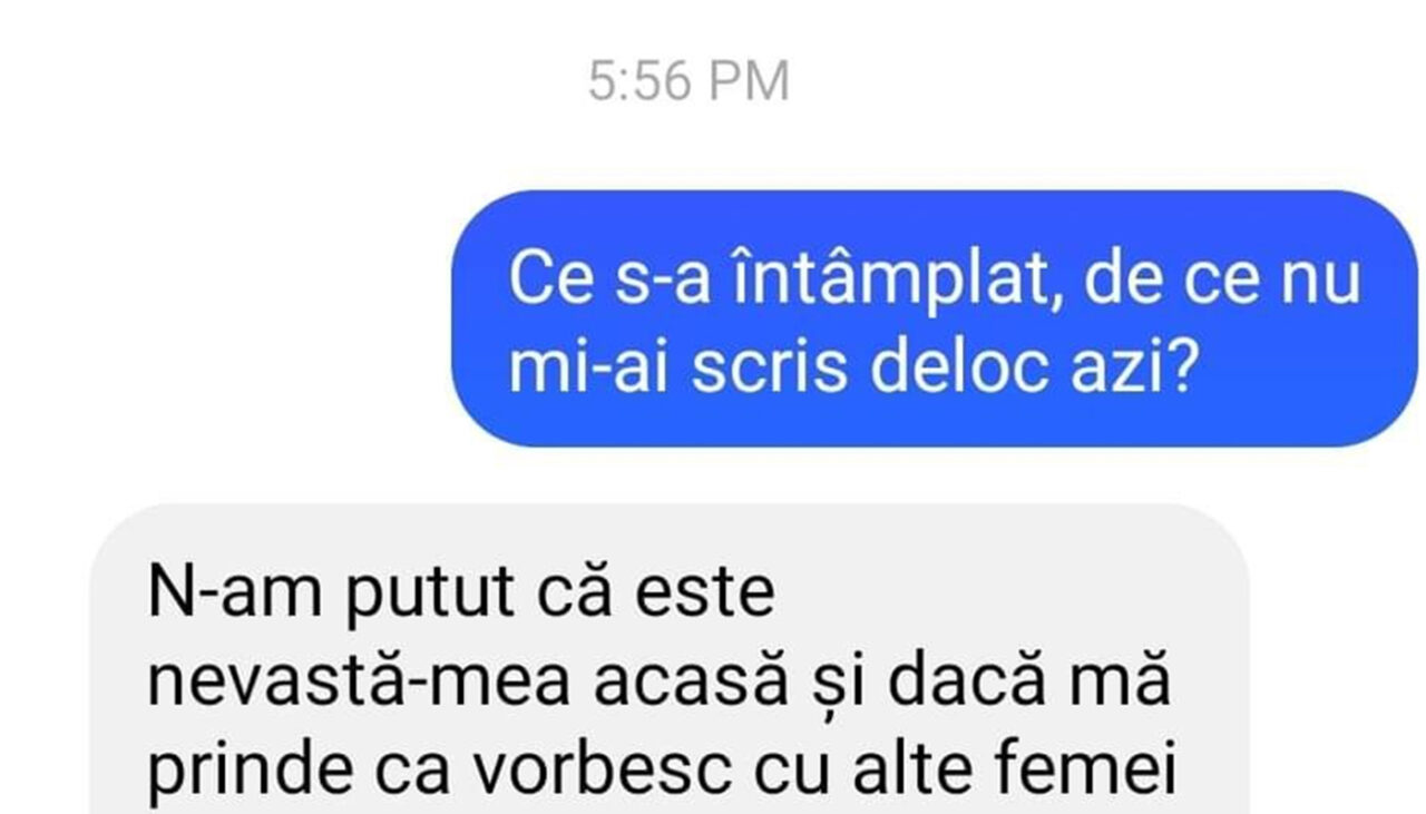 Bancul de miercuri | „Ce s-a întâmplat, de ce nu mi-ai scris deloc azi?”