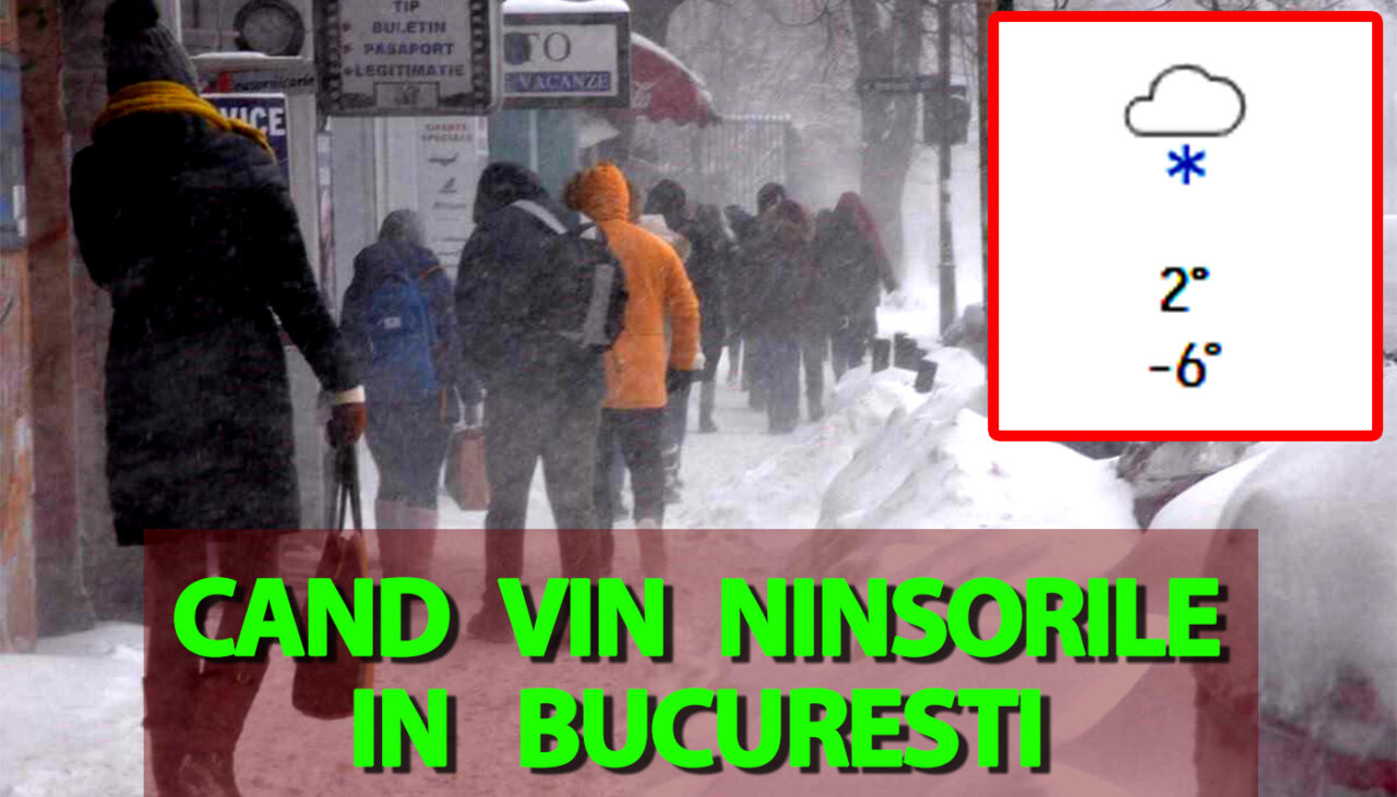 Meteorologii Accuweather au modificat prognoza. Când vin ninsorile în București