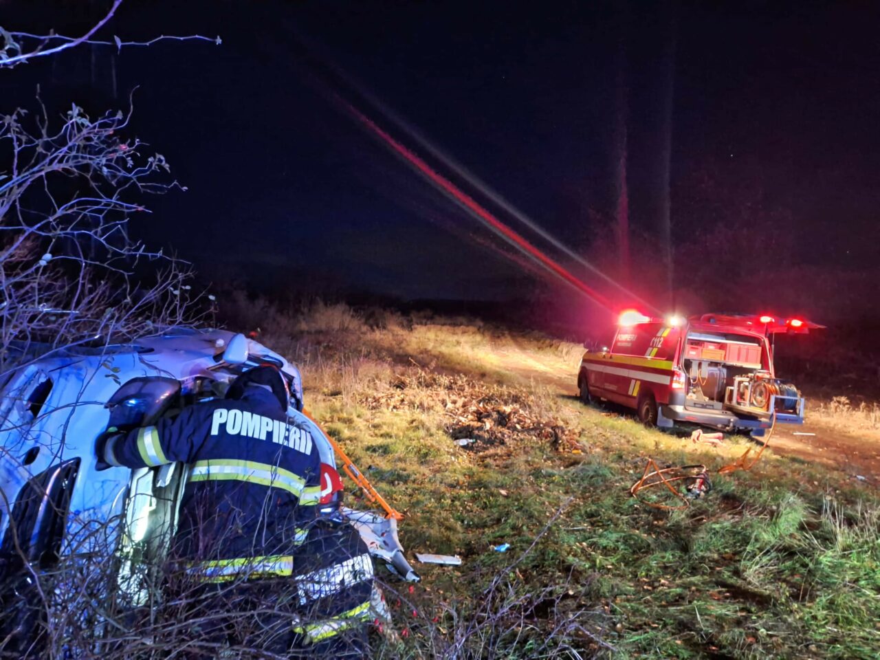 ACCIDENT spectaculos între Bolintin Deal și Moșteni