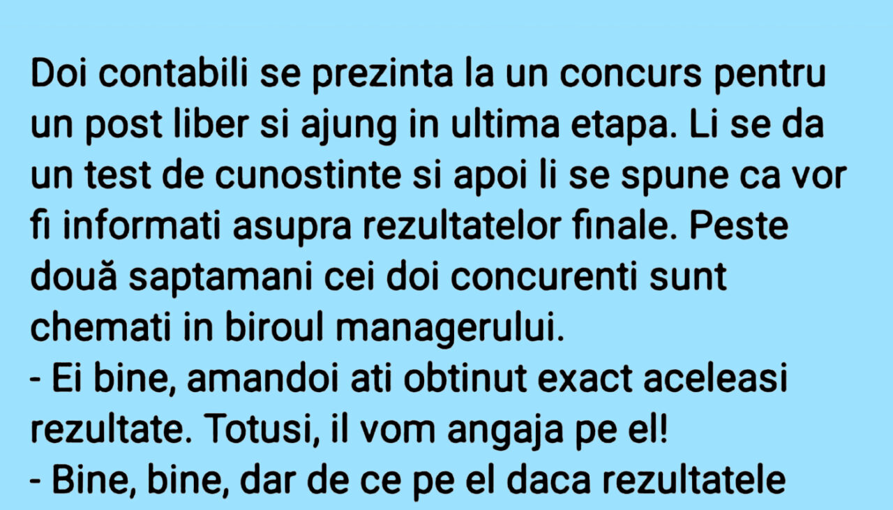 BANCUL ZILEI | Concurs între contabili