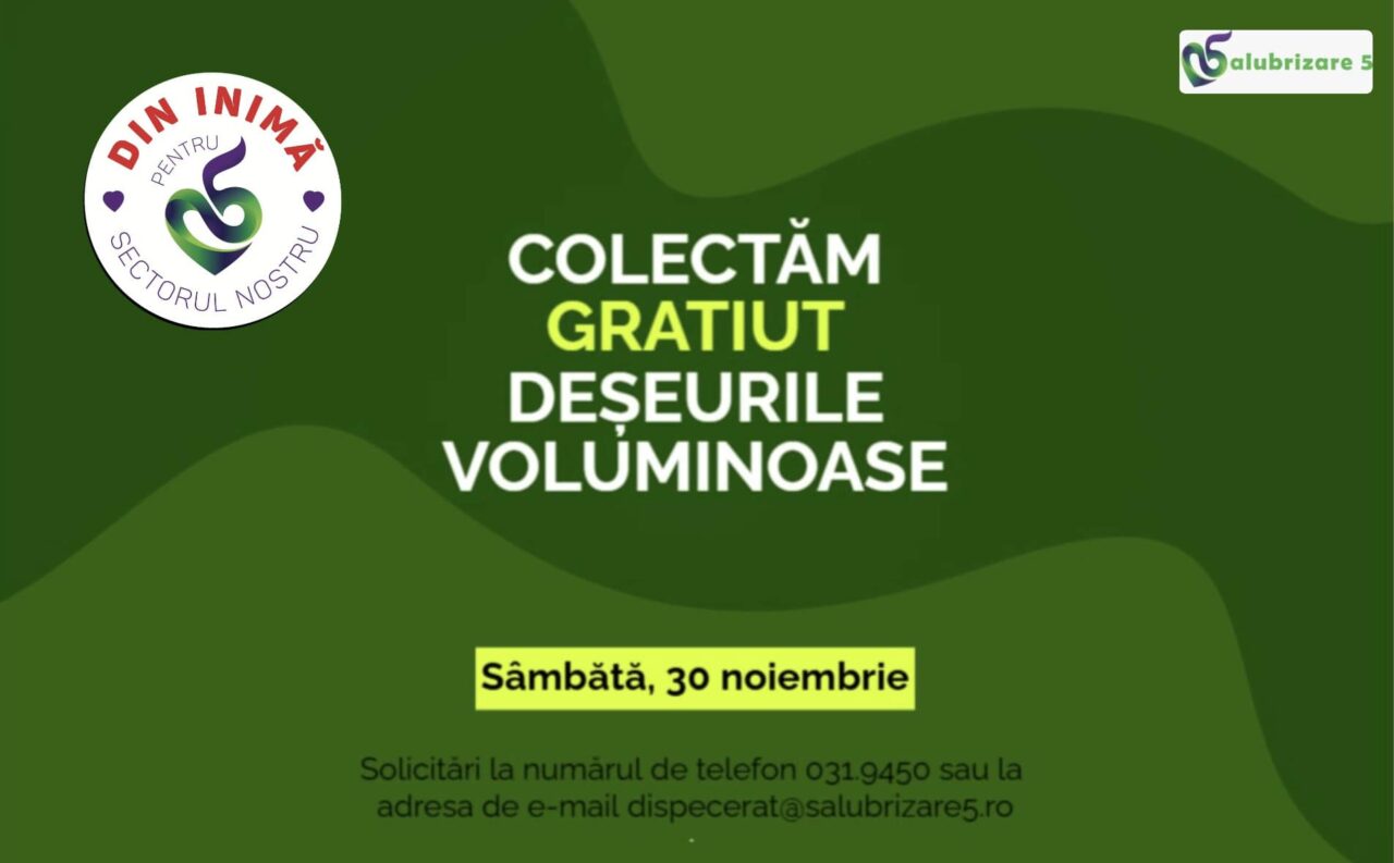 Primăria Sectorului 5 colectează gratuit deșeurile voluminoase. Vlad Popescu PIEDONE face apel la locuitori să respecte programul (P)